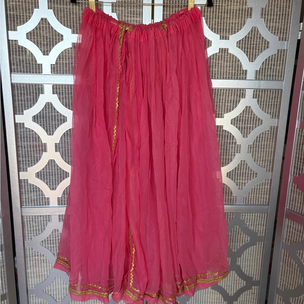 Vintage Women’s HALLOWEEN COSTUME Belly Dancer Skirt With Gold Trim